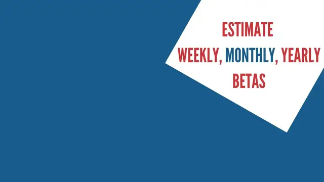 Video thumbnail for How to estimate weekly, monthly and yearly beta in stata | Statsby