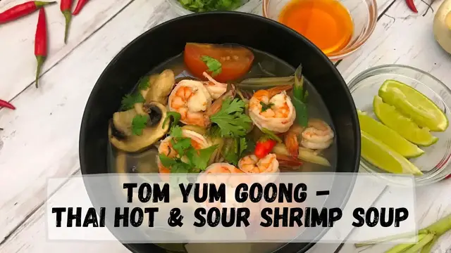 Video thumbnail for Tom Yum Goong - Thai Hot and Sour Shrimp Soup Recipe | Happy Tummy Recipes
