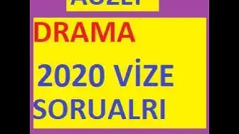 Video thumbnail for Erken Çocukluk Eğitiminde Eğitici Drama Vize 2020