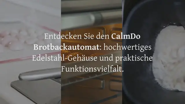 Video thumbnail for Der CalmDo Brotbackautomat im Test 2024: Der Allrounder für das perfekte Frühstück