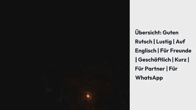 Video thumbnail for 47 Frohes Neues Jahr Sprüche & Gedichte (Guten Rutsch 2024)