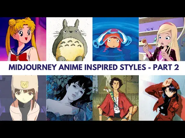 'Video thumbnail for Midjourney V6: 30 Anime inspired styles for Midjourney prompting with examples - Part 2'