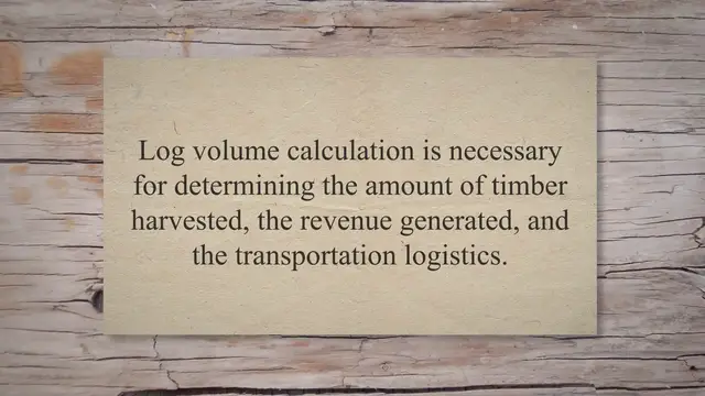 Video thumbnail for Log Volume Calculator: The Key to Perfectly Sized Lumber