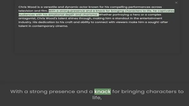 Video thumbnail for television and film. With a strong presence and a knack for bringing characters to life, he captivates audiences with his emotional depth and charisma. Whether portraying a hero or a complex antagonist, Chris Wood's talent shines through,