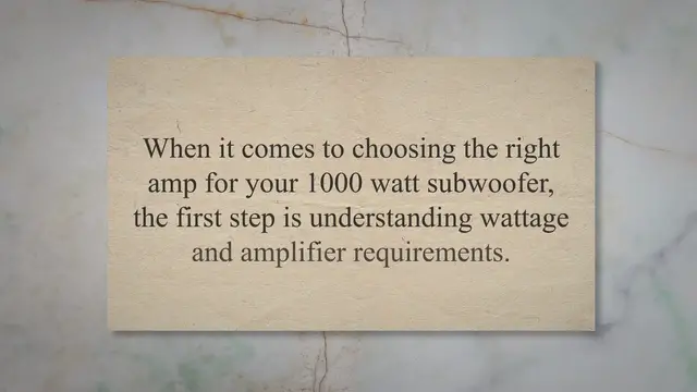 'Video thumbnail for How to Choose the Right Amp for Your 1000 Watt Subwoofer'