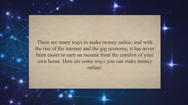 Video thumbnail for How to make money online