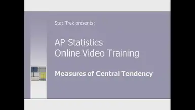 'Video thumbnail for AP Statistics: Mean and Median (measures of central tendency)'