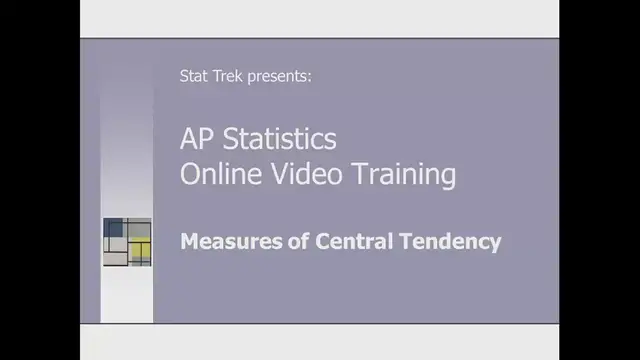 'Video thumbnail for AP Statistics: Mean and Median (measures of central tendency)'