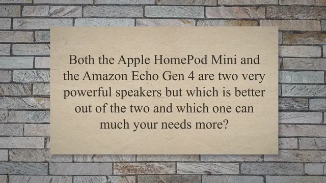 Video thumbnail for Amazon Echo Gen 4 vs Apple HomePod Mini: Which is Best?