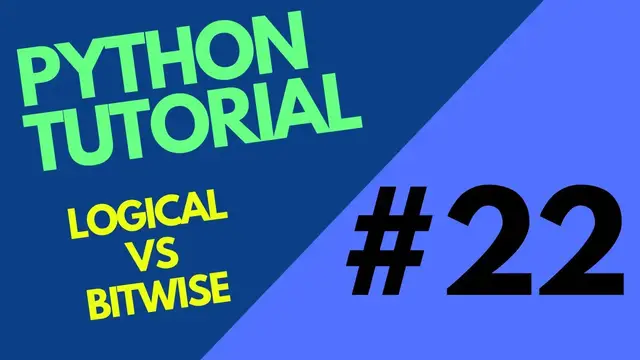 Video thumbnail for LOGICAL VS BITWISE Operators in Python | Python tutorial #22