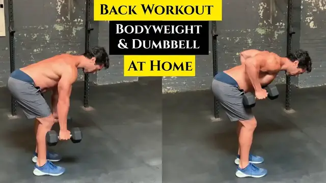 Video thumbnail for Bodyweight and Dumbbell Back Workout at Home
