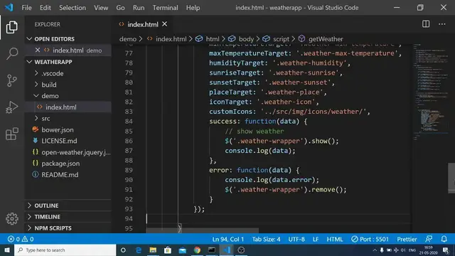 Video thumbnail for Build a Realtime Weather App Using Open Weather API in Vanilla Javascript Full Project For Beginners