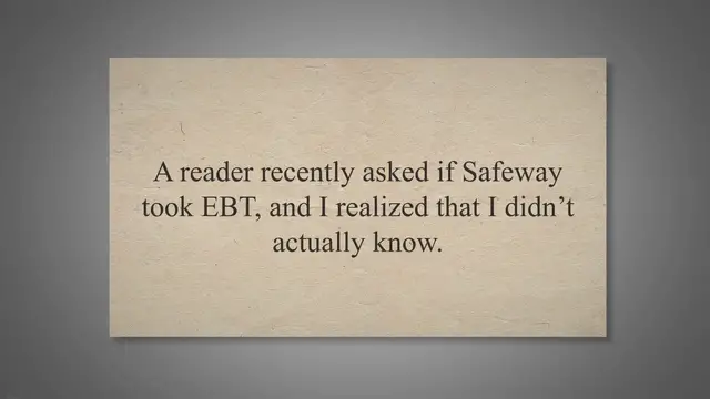 'Video thumbnail for Does Safeway Take EBT & SNAPS?'