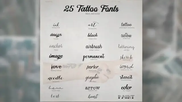 'Video thumbnail for 25 FREE tattoo fonts for your next ink session • A Subtle Revelry'
