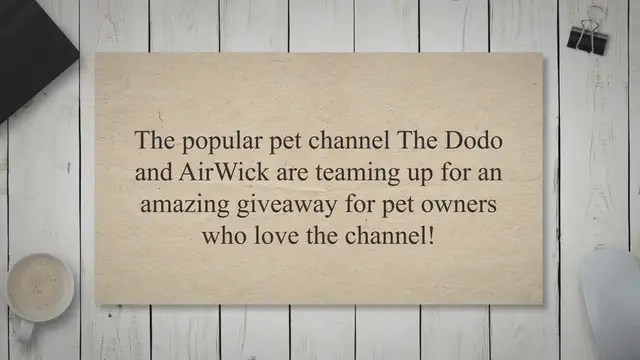 Video thumbnail for The Dodo AirWick Simply The Best Sweepstakes - Win $4,000 Cash, The Dodo Plush Toy & AirWick Products