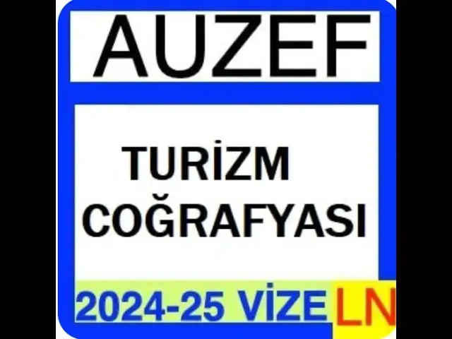 'Video thumbnail for Auzef Turizm Coğrafyası 2024 - 2025 Vize Soruları'
