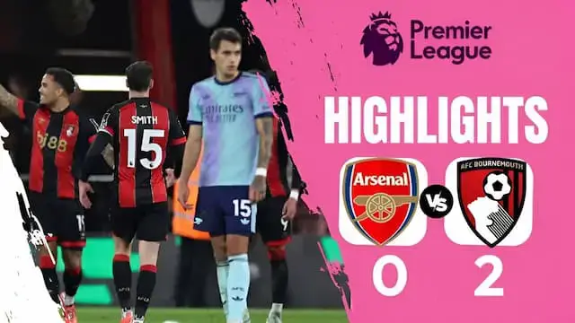 Video thumbnail for Bournemouth vs Arsenal (2-0) Extended Highlights | William Saliba red card | Premier League 2024/25
