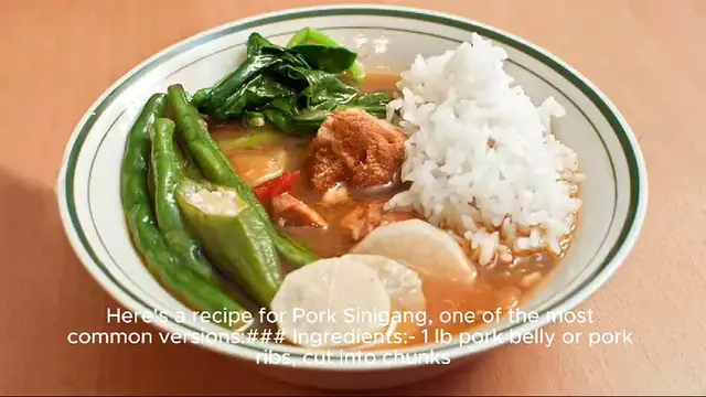Video thumbnail for sinigang recipe