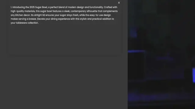 Video thumbnail for high-quality materials, this sugar bowl features a sleek, contemporary silhouette that complements any kitchen decor. Its airtight lid ensures your sugar stays fresh, while the easy-to-use design makes serving a breeze. Elevate your dinin