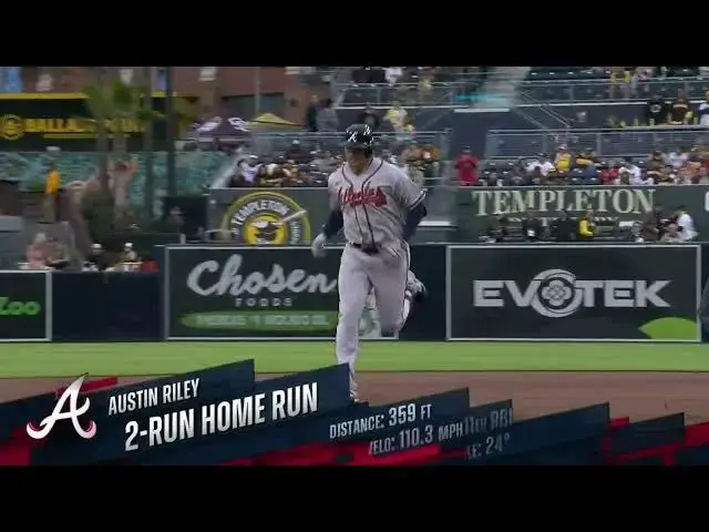 'Video thumbnail for Austin Riley SMACKS a Two-Run Home Run! | 4th HR of 2023! | Atlanta Braves | 4/17/2023'