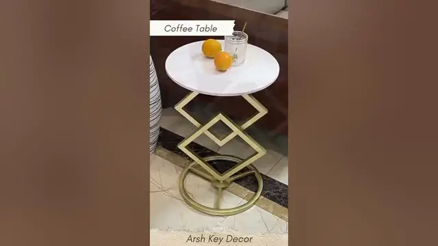Video thumbnail for Metal Edge Round Side Table | Coffee Table #shorts