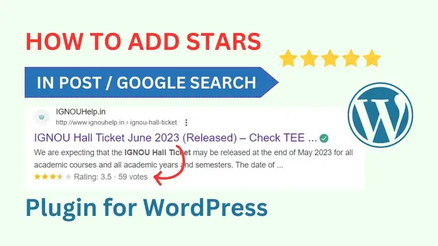 Video thumbnail for How to Add Stars Rating in WordPress Posts / Google Search | Star Rating Plugin for WordPress