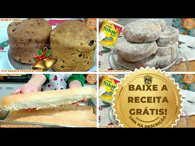 Video thumbnail for Panetone e Chocotone, Rabanada de Leite Ninho e Pão para Rabanada - RECEITA NA DESCRIÇÃO