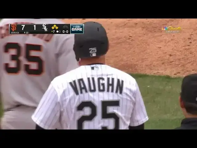 'Video thumbnail for Andrew Vaughn SMACKS a RBI Double, Scoring Andrew Benintendi! | Chicago White Sox | 4/3/2023'