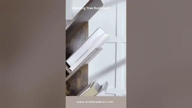 Video thumbnail for Standing Tree Bookshelf | Book Cabinet #shorts