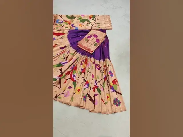 Video thumbnail for Paithani lehenga fabric 4 meters,blouse and dupatta #indianethnic #silklehenga #traditionallehengas