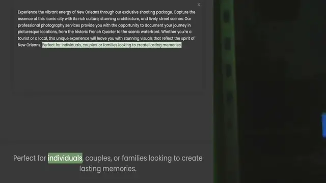 Video thumbnail for Experience the vibrant energy of New Orleans through our exclusive shooting package. Capture the essence of this iconic city with its rich culture, stunning architecture, and lively street scenes. Our professional photography services pro