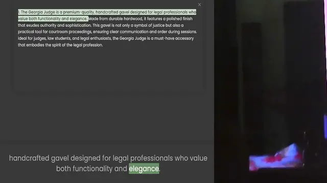 Video thumbnail for 1. The Georgia Judge is a premium-quality, handcrafted gavel designed for legal professionals who value both functionality and elegance. Made from durable hardwood, it features a polished finish that exudes authority and sophistication. T