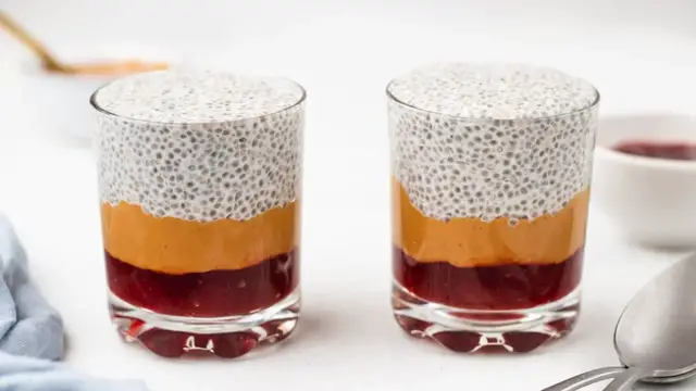 'Video thumbnail for PB And J Chia Seed Pudding Recipe'