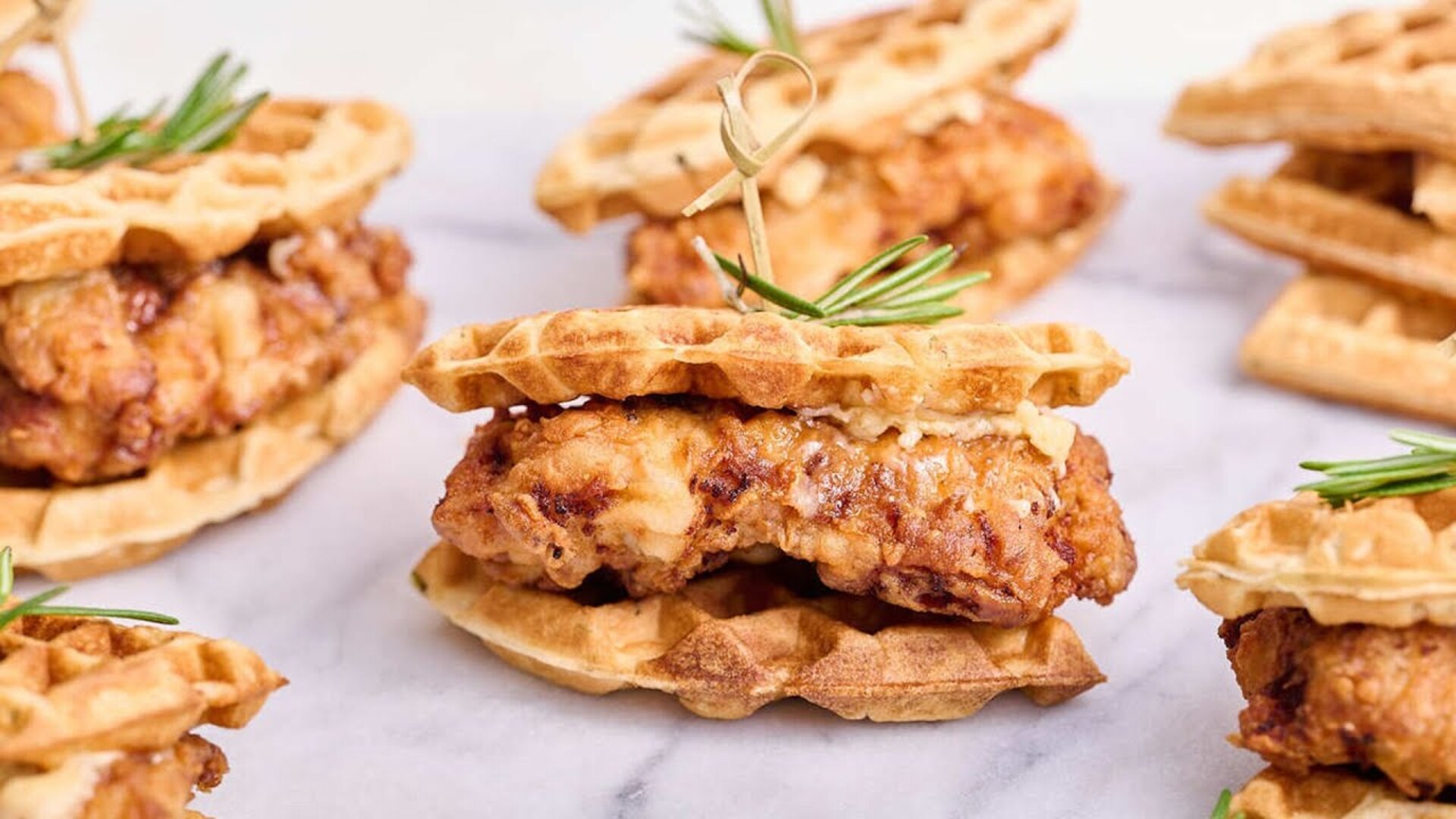 Video thumbnail for Fried Chicken And Waffle Sliders Recipe