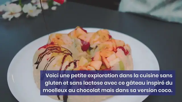 Video thumbnail for Moelleux coco cœur coulant choco (sans gluten)