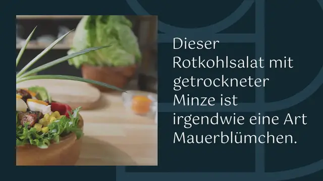 Video thumbnail for Rotkohlsalat mit getrockneter Minze