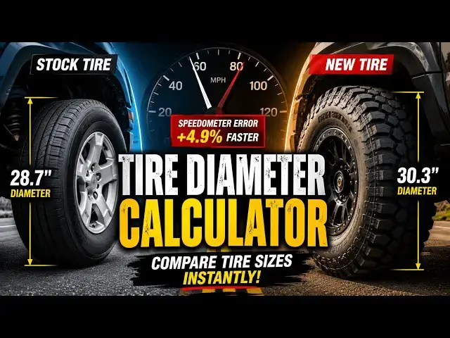 Video thumbnail for Tire Size Calculator | Easily Calculate Tire Diameter