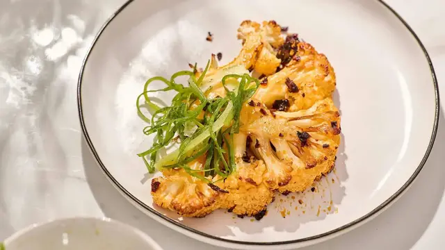 'Video thumbnail for Our 3-Ingredient Cauliflower Steaks Recipe Makes Chili Crisps The Star'