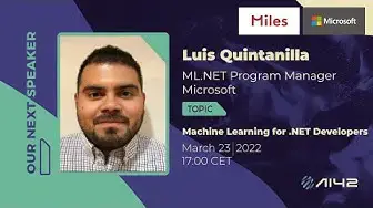 Video thumbnail for Machine Learning for .NET Developers