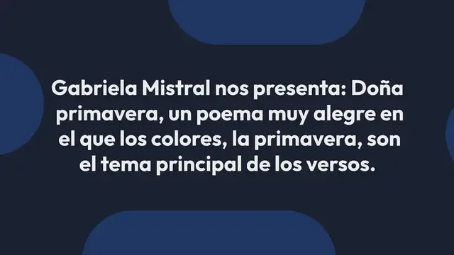 Video thumbnail for Doña primavera – Gabriela Mistral