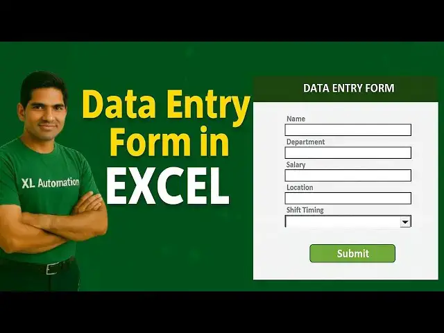 'Video thumbnail for How to Create a Data Entry Form in Excel || Automated Data Entry Form in Excel'