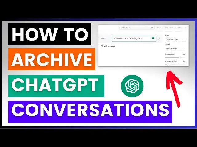 Video thumbnail for How To Archive ChatGPT Conversations?