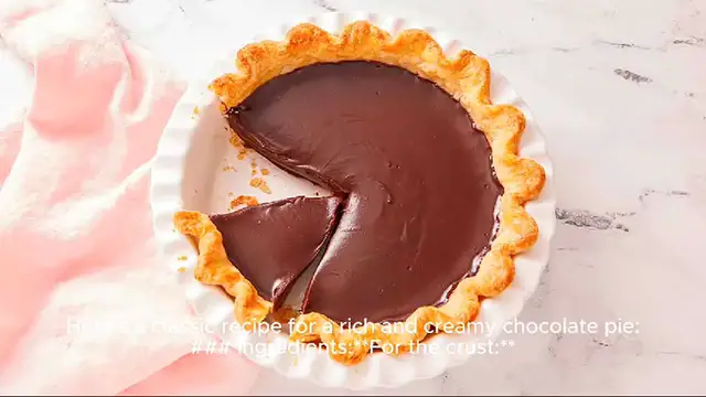 Video thumbnail for chocolate pie recipe