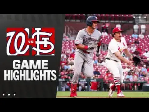'Video thumbnail for Washington Nationals at St. Louis Cardinals Full-Game Highlights! | 07/10/2025'