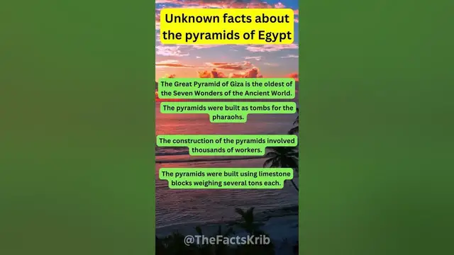 Video thumbnail for Unknown Facts About The Pyramids of Egypt