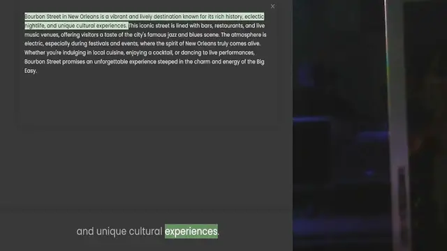 Video thumbnail for Bourbon Street in New Orleans is a vibrant and lively destination known for its rich history, eclectic nightlife, and unique cultural experiences. This iconic street is lined with bars, restaurants, and live music venues, offering visitor