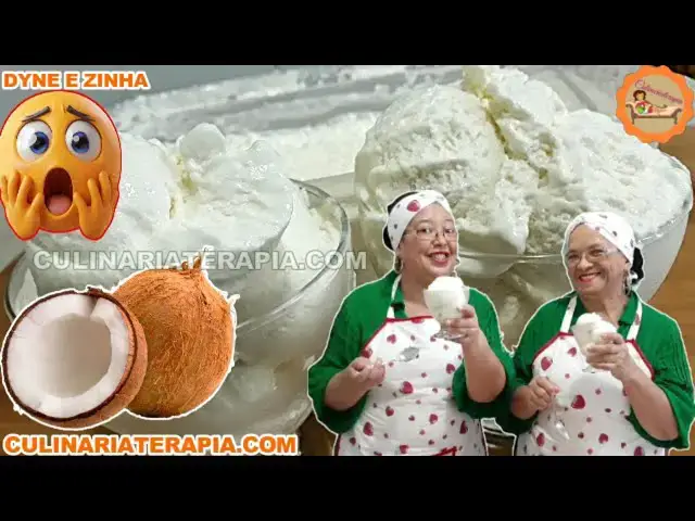 Video thumbnail for O Segredo do Sorvete de Coco Caseiro Tipo Industrial Super Cremoso