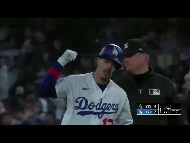 'Video thumbnail for Miguel Vargas SMACKS a RBI Single, Scoring James Outman! | Los Angeles Dodgers | 4/3/2023'