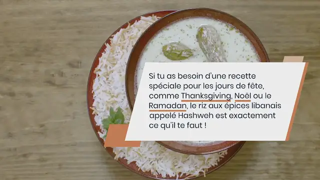 Video thumbnail for Hashweh – Farce de riz libanaise aux épices et aux fruits secs