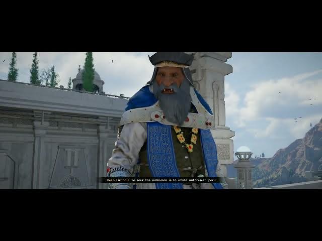 Video thumbnail for Crimson Desert - Chapter 4 On The Right Path: Kliff Meets Dean of Scholestone Grundir Cutscene